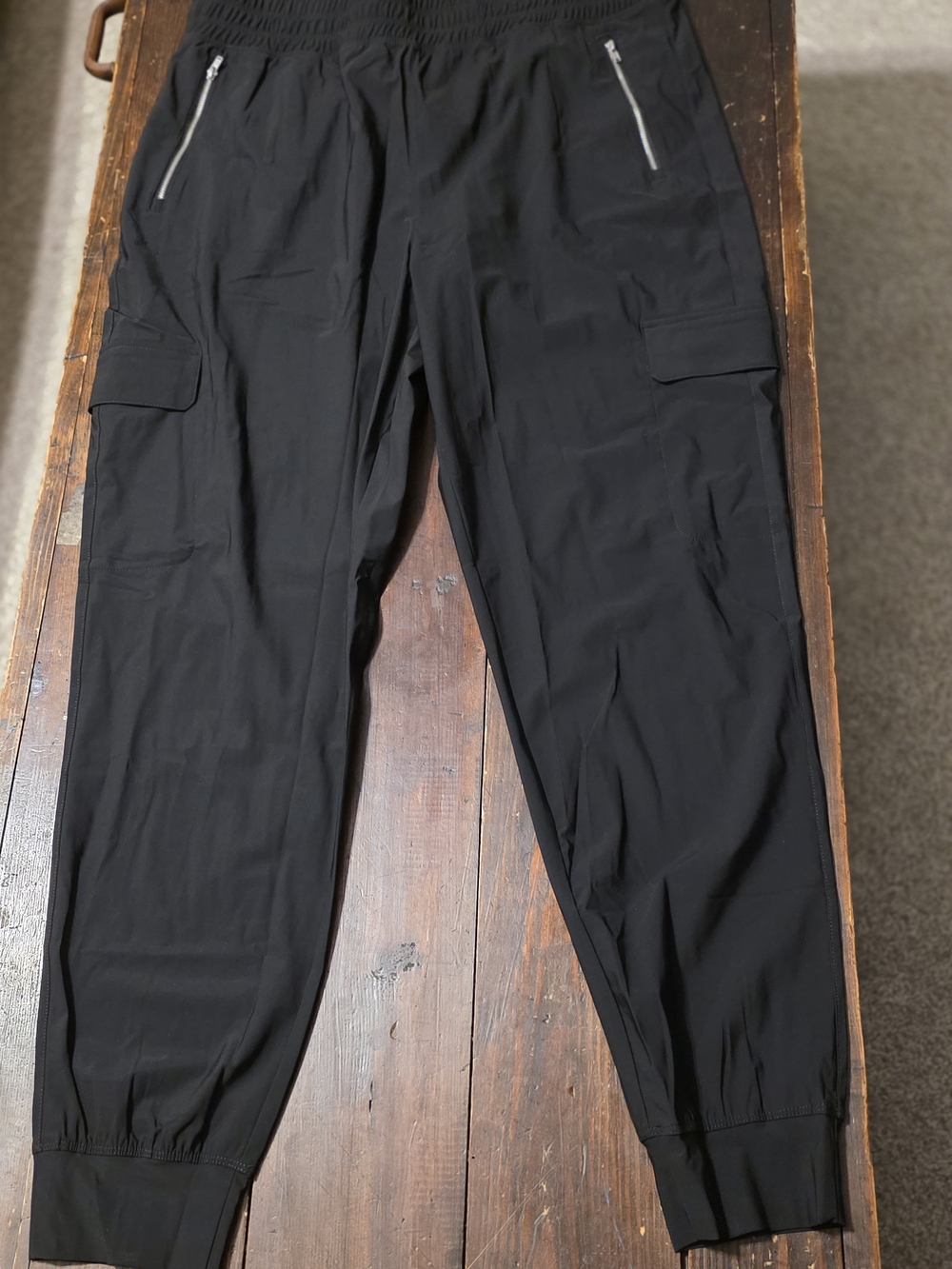 Old Navy Black Cargo Jogger Pants with Zip Pockets